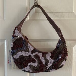 Sequin Embellished Shoulder Bag - Multicolor